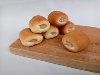 small cheese bread isolated on white background