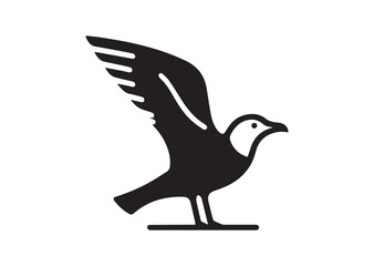 Obraz premium Seagull Silhouette Vector Illustration