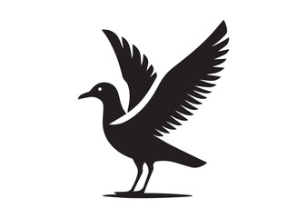 Obraz premium Seagull Silhouette Vector Illustration