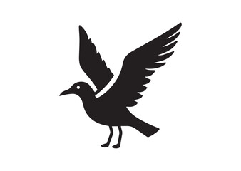 Obraz premium Seagull Silhouette Vector Illustration