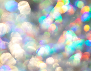 Abstract background of colorful bokeh light effects