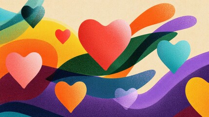 Gentle uplifting transformation of supportive messages evolving into heart shapes floating across soft pastel backdrop