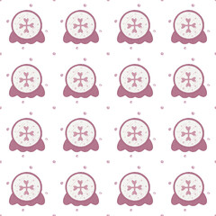 Christmas pattern with pink snowflake for postcards, banners, posters, fabric surface, packaging, paper, wrapping paper, gift wraps and more.
