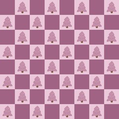 Christmas festival seamless pattern. Christmas tree print seamless pattern. Papers vinyl,  Fabric surface design and more.