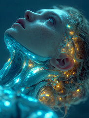 Futuristic female humanoid