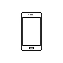 Smartphone Icon Line Style Isolated Vector Illustration and Symbol