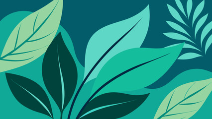 Elegant Botanical Background with Layered Leaf Pattern
