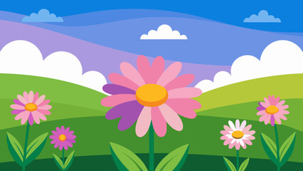 African Daisy Field in Blooming Landscape