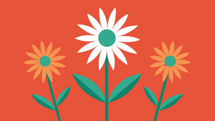 Minimal Style Illustration of African Daisies