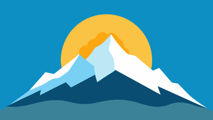 Wide View of Triglav with Glowing Sunrise