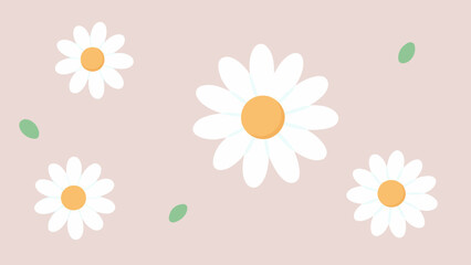 Floating Daisies on Soft Pastel Background