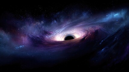 Spiral Galaxy With Black Hole