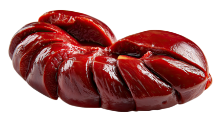 Raw Kidney with rich color: The image showcases a fresh, raw kidney, its deep red color and smooth texture promising a culinary adventure.