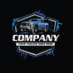 car wash logo - auto detailing - car logo - detailing - automotive - power washing - logo template - vector - illustration