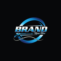Professional Pressure Washing Logo , SVG PNG Bundle for Instant Download