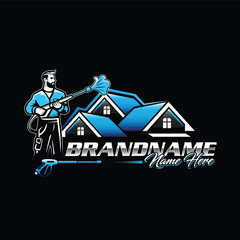 Professional Pressure Washing Logo , SVG PNG Bundle for Instant Download