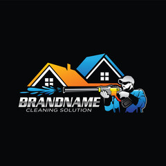 Professional Pressure Washing Logo , SVG PNG Bundle for Instant Download