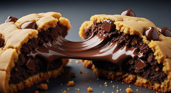 Delicious Melting Chocolate Chip Cookie for National Chocolate Chip Cookie Day - Powered by Adobe