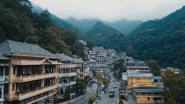 shimla queen of hill stations with colonial buildings and himalayan hills video