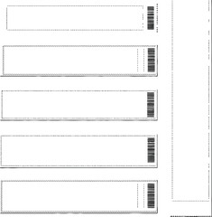 Fototapeta premium Blank coupon template with barcode for business marketing and promotional offers