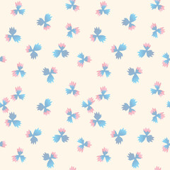 Japanese Pretty Flower Fall Vector Seamless Pattern