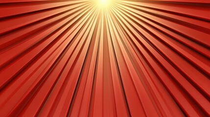 Obraz premium Abstract Red Lines Radiating Towards Bright Yellow Light