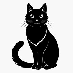 Minimal Cat Pose Silhouette