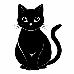 Minimal Cat Pose Silhouette