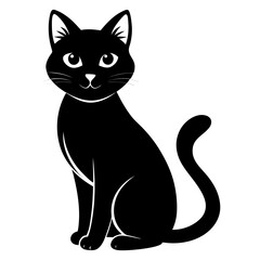 Minimal Cat Pose Silhouette