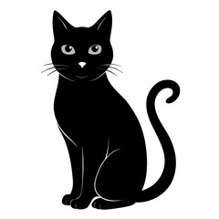 Minimal Cat Pose Silhouette