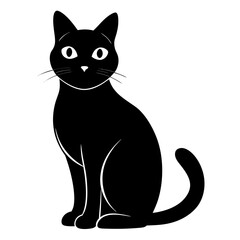 Minimal Cat Pose Silhouette