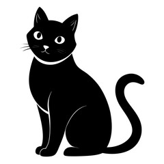 Minimal Cat Pose Silhouette