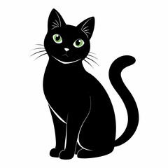 Minimal Cat Pose Silhouette