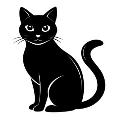 Minimal Cat Pose Silhouette