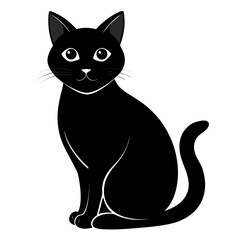 Minimal Cat Pose Silhouette