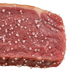 Exquisite Steak Macro: Sea Salt Highlights Rich Marbling and Red Color, 8K.