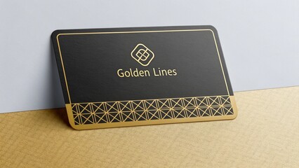 Elegant Golden Lines Business Card