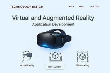 Virtual Reality and Augmented Reality Application Development with a Modern Technology Design Interface Virtual Reality Background