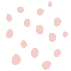 abstract circle doodle soft pink dots element illustration for decoration