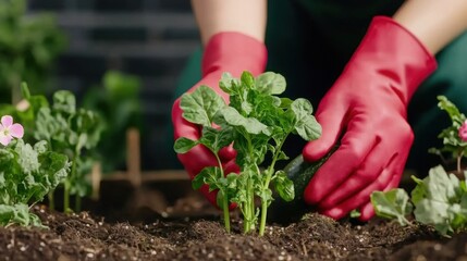 Community Volunteers Planting and Cultivating a Vibrant Garden for Local Students and Togetherness Initiative