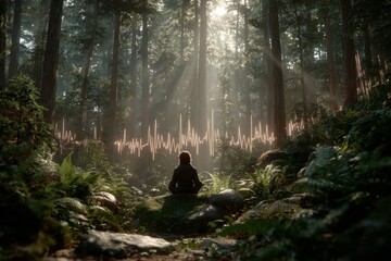 Nature and health: sound waves show stress reduction. Future health. Apple hearing study reveals tinnitus and heart connection. Tinnitus study. Digital health.