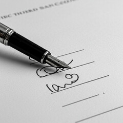 Fountain Pen on Ballot: A Symbol of Choice and Decision-Making Power.