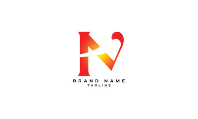 AV, VA, Abstract initial monogram letter alphabet logo design