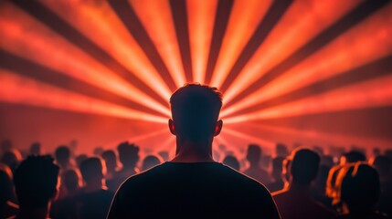 High-Tech Disco Club Scene with Creative Light Display and Engaged Audience Energy