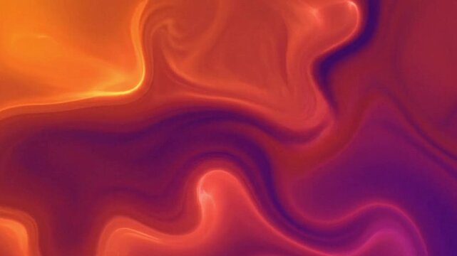 Abstract swirls in orange red and purple hues create a fluid dynamic visual effect with gradient colors and subtle light play