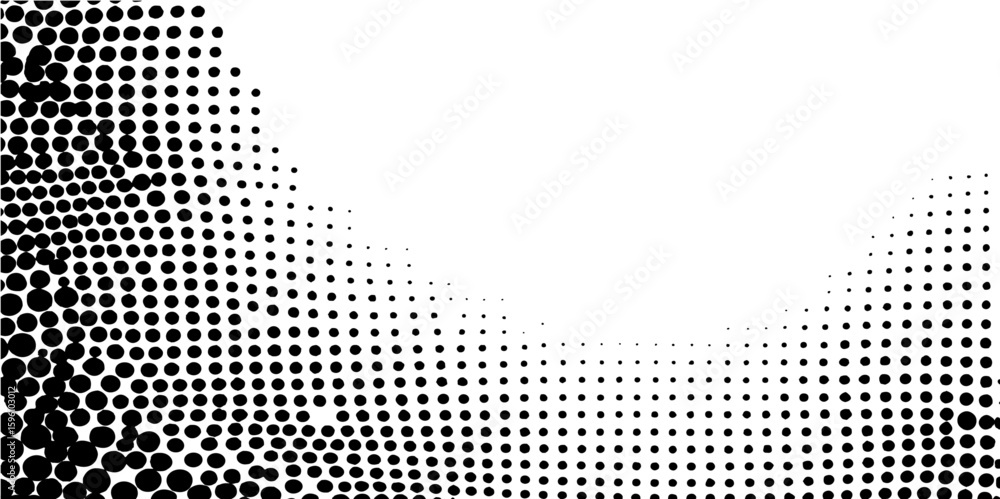 Aufkleber black and white abstract halftone dot pattern with a seamless geometric texture for a modern digital