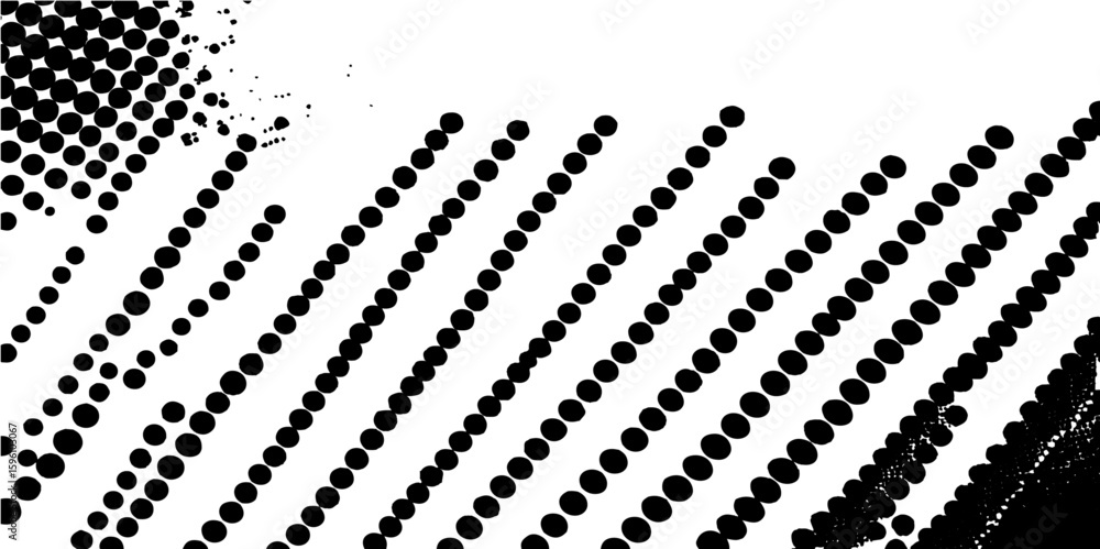Poster black and white dotted pattern with some abstract elements