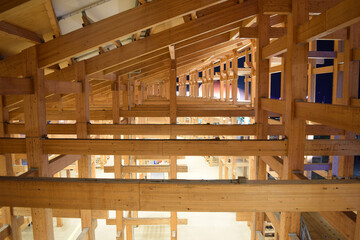Timber framing, Grand Ring, Osaka City, Japan