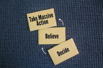 3 Fundamental Steps to Achieving Success are Decide, Believe and Take Massive Action. clearly define what success means to them, then create a plan, and finally, consistently work towards their goals