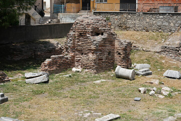 Ruins of Koimesis Tes Theotokos Church in Iznik Town, Bursa, Turkiye